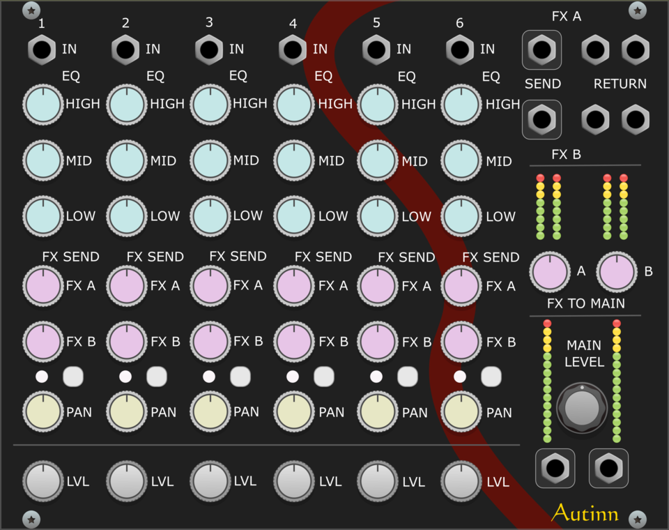 6 Channel Mixer