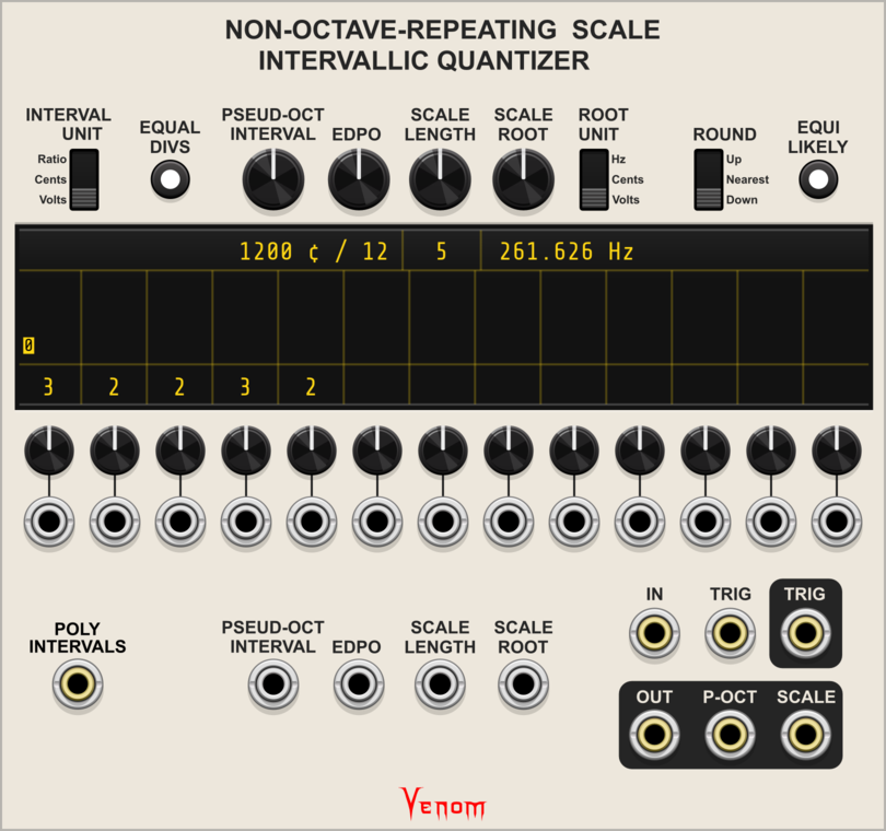 Non-Octave-Repeating Scale Intervallic Quantizer