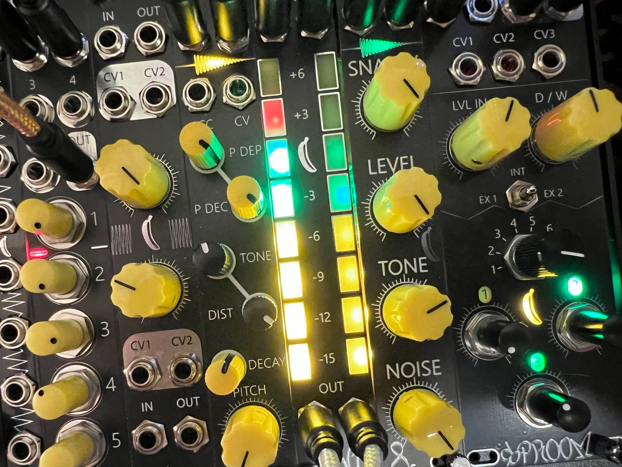 VU Level Meter illuminated