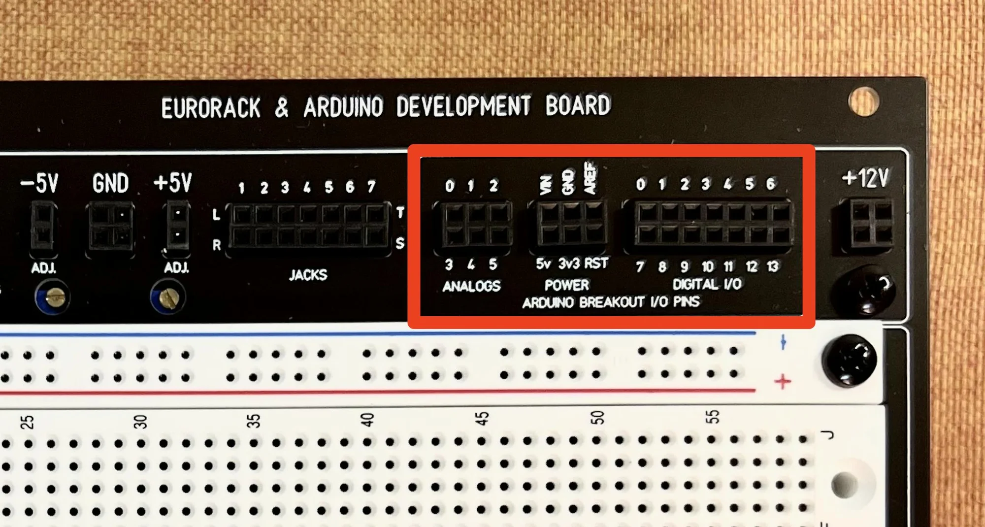 Diagram: Arduino terminals and corresponding pins