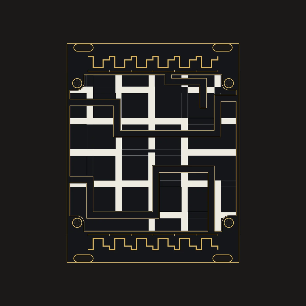 Takazudo Modular: ブランクモジュール Woven Maze