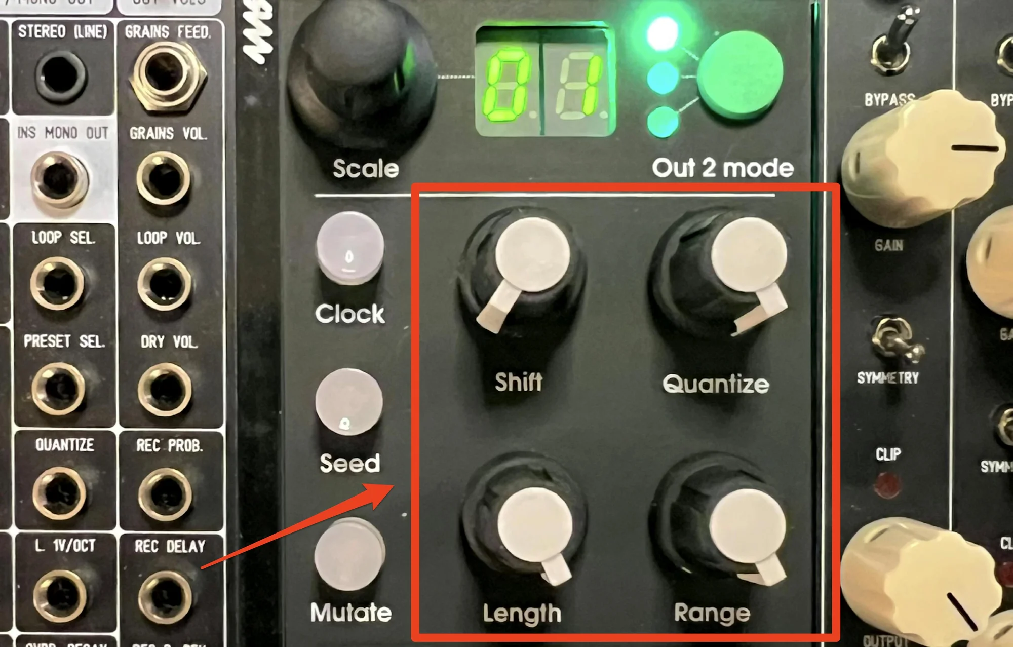 Sycamore knob settings example